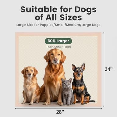 Gardner Pet Disposable Puppy Pads XL, 28"x34" Super Absorbent & Leak-Proof Full Edge-Wrapping Dog Training Pads, Extra Thick Potty Pads, 50 Count - Image 6
