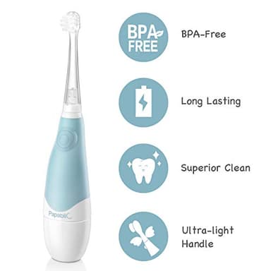 Papablic BabyHandy 2-Stage Baby Sonic Electric Toothbrush for Babies and Toddlers Ages 0-3 Years - Image 7