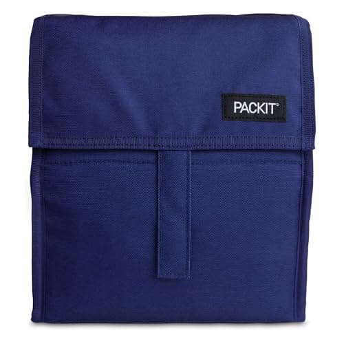 Packit® Freezable Lunch Bag, True Blue, Built with ECOFREEZE® Technology, Foldable, Reusable, Zip and Velcro Closure with Buckle Handle, Designed for Work Lunches and Fresh Lunch On the Go - Image 1