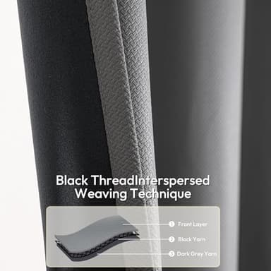 NANPIPER 100% Blackout Curtains for Bedroom 84 Inch Length 2 Panels Set, Solid Thermal Insulated Energy Saving Window Treatment Curtains Grommet Top Drapes, W42 x L84 Inches, Charcoal Gray - Image 4
