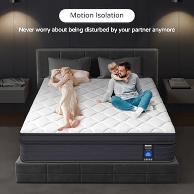 SIMARTH Twin Mattress 10 Inch for Kids Memory Foam Hybrid Mattress with Motion Isolation and Pressure Relief, Strong Edge Support, Pocket Spring Twin Size Mattres in a Box - Image 6