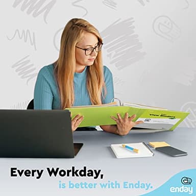 3 Ring Binder, 1.5 Inch Clear View Cover with 2 Inside Pockets Binder, Colored School Supplies 1 ½ Inch Round Ring Binders, in Pink, Red, Blue, Purple, Green, and Grey, Multicolor (6 PC) – by Enday - Image 6