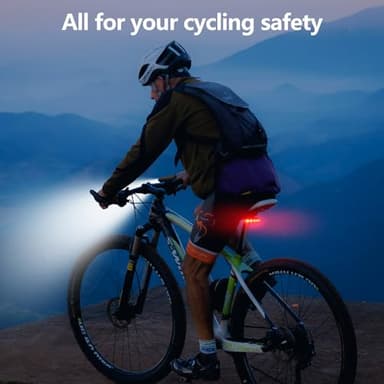 YANRI Bike Lights 8 LED Bike Lights for Night Riding, 1500 Lumens Super Bright Bike Light, Rechargeable & Waterproof Bicycle Lights, Bike Headlight with Free Taillight - Image 2