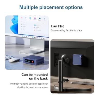 Beelink Mini PC, Mini S12 Intel 12th N95(Up to 3.4GHz), 8GB DDR4 256GB M.2 SSD, Desktop Computers Support 4K Dual HDMI Display/USB3.2/1000Mbps LAN/WOL Home/Office - Image 8