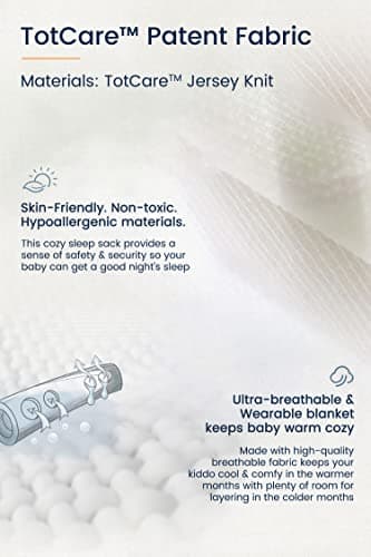 TotAha Light Sleep Sack 6-15 Months 0.5 TOG, Stretchy Baby Wearable Blanket, Silky Comfort, Buttery Soft Sleeping Bag with 2-Way Safe Zippers for Boys and Girls - Image 5