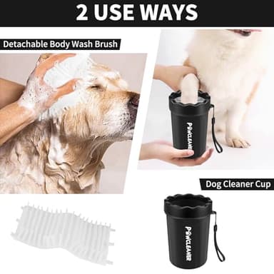 Dog Paw Cleaner, Washer, Muddy Pet Foot Cleaner for Small Medium Breed Dogs/Cats (with 3 absorbent towel) (Black, Medium) - Image 7