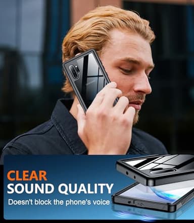 Temdan for Samsung Galaxy Note 10 Plus Case Waterproof, [Military-Grade Drop Protection] [IP68 Underwater] Full Body Heavy Duty Rugged Shock-Proof Case for Note 10 Plus 6.8''-Black - Image 6