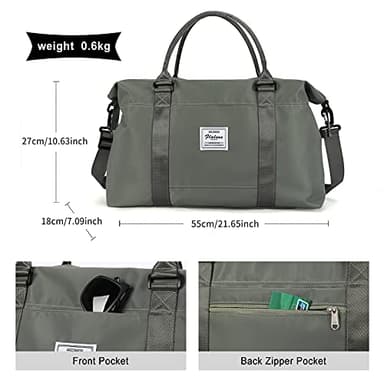 Travel Duffel Bag,Sports Tote Gym Bag,Shoulder Weekender Overnight Bag for Women - Image 4