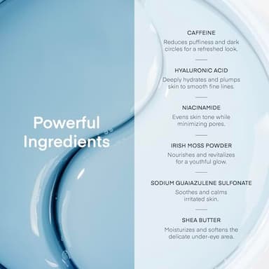 TEREZ & HONOR Under Eye Patches for Dark Circles - 60 Korean Hydrogel Masks for Puffiness, Bags with Caffeine, Hyaluronic Acid, Niacinamide - Undereye Brightening, Hydrating, Anti-Wrinkle & Cooling - Image 8