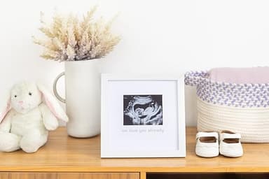 tiny ideas We Love You Already Sonogram Sentiment Frame, Baby Announcement, Gender Neutral Ultrasound Keepsake, Ideal Pregnancy Gift, Baby Shower and Nursery Decor, 4”x5” Photo Insert, White - Image 7