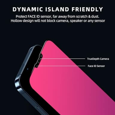 EGKimBa Privacy Screen Protector - Compatible with iPhone 16e, 14, 13 and 13 Pro 6.1 inch Gradient Colorful Electroplated Anti-Spy Anti-Blue Light Tempered Glass - Image 9