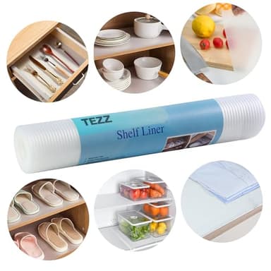 Shelf Liner, 23.6 Inches x 20 FEET Non-Slip Kitchen Cabinet Liner, Washable Oil-Proof Non-Adhesive Contact Paper for Kitchen Drawer, Cabinet, Shelves, Refrigerator, Storage, Desks, coutertops - Image 7