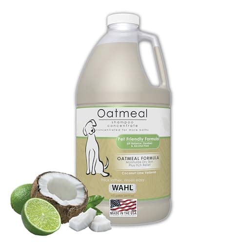 Wahl USA Dry Skin & Itch Relief Pet Shampoo for Dogs – Oatmeal Formula with Coconut Lime Verbena Scent - 64 Oz - Model 821004-050 - Image 1