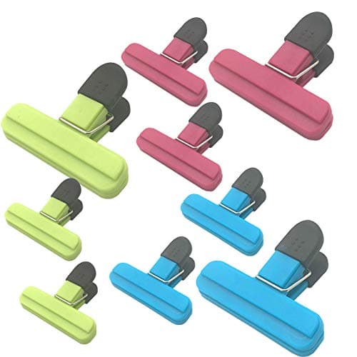 UNIYO 9Pack Large Chip Bag Clips - Assorted Sizes Food Bag Clips Plastic Heavy Seal Grip - Image 1