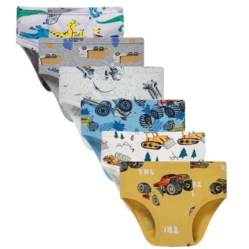 Boboking Boys Briefs Dino And Truck Toddler Soft Underwear 5years
