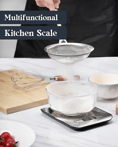 Tcsxady Food Scale, 11lb Digital Kitchen Scale with 6 Units LCD Display and Tare Function,Compact Design for Baking,Healthy Cooking,Meal Prep, 304 Stainless Steel - Image 8