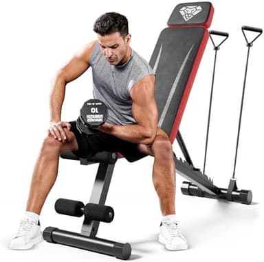Adjustable Weight Bench, Workout Bench with Adjustable Headrest for Full Body Workout, Fast Folding 660LBS Stable Weight Bench for Men Women Versatile Workouts and Workout Bench for Home Gym (Black - Image 3