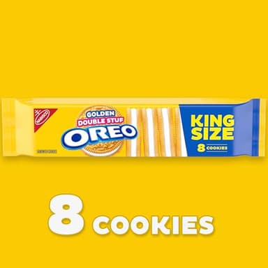 OREO Double Stuf Golden Sandwich Cookies, King Size, 12 Snack Packs (8 Cookies Per Pack) - Image 4