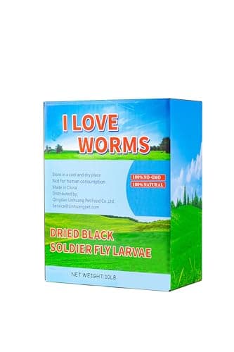 I LOVE WORMS Dried Black Soldier Fly Larvae (10lb), 100% Natural Non-GMO, Treat for Chickens, More Calcium Chicken Feed Than Mealworms - Image 1