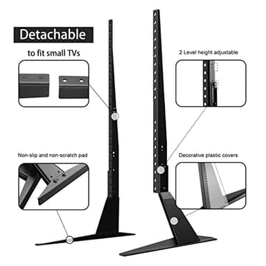 Universal TV Stand, Metal TV Legs for 20-65 inch LCD/LED/OLED/Plasma Flat&Curved Screen TV Height Adjustment with VESA 75x75mm to 800x500mm Max ML1760 - Image 5