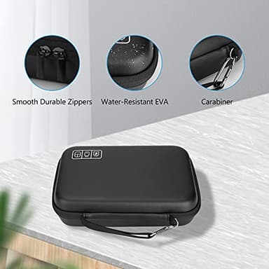 ProCase Hard Travel Electronic Organizer Case for MacBook Power Adapter Chargers Cables Power Bank Apple Magic Mouse Apple Pencil USB Flash Disk SD Card Small Portable Accessories Bag -Black, L - Image 7