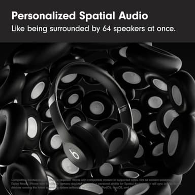 Beats Solo 4 - Wireless Bluetooth On-Ear Headphones, Apple & Android Compatible, Up to 50 Hours of Battery Life - Matte Black (Renewed Premium) - Image 6