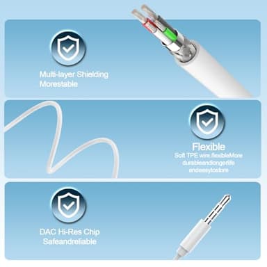 Docutca 2 Pack Wired iPhone Earbuds/Wired Headphones with 3.5mm Earphones[MFi Certified] with Microphone Volume Control Compatible for iPhone,iPad,iPod,Computer,MP3/4,Android Most 3.5mm Audio Devices - Image 4