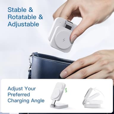 RYND 2025 Traveling Wireless Mag-Safe Fast Charging Station,Magnetic 3 in 1 Charger with iPhone 17 16 15 14 13 12 Pro Max Plus,Apple Watch Series & Air pods 4 3 2 Pro-Gifts for Wife & Husband(White) - Image 7