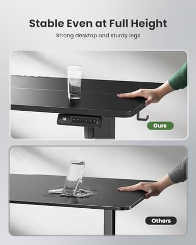 Marsail Standing Home Office Desks,Adjustable Heights Stand Up Desks,48x24 Inches Desktop Sit Stand Gaming Computer Desks for Study,Working,Writing,With 4 Memory Presets,Headphone Hook,Cable Organizer - Image 4