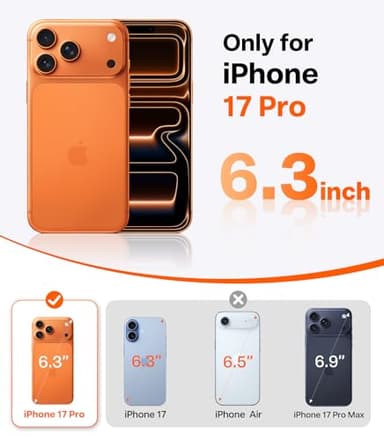 TORRAS Ostand Q3 Air for iPhone 17 Pro Case 6.3'' with Stronger Magnetic Stand, Fit for Magsafe, Airbags Miltary Protection, Camera Control for iPhone 17 Pro Case, Shockproof & Stylish, Midnight Blue - Image 9