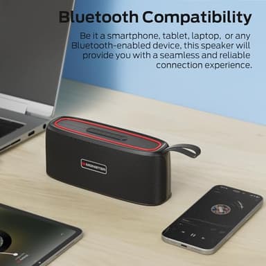 Monster Shock Portable Bluetooth Speaker, True Wireless Speaker, 30W Loud Stereo Sound, IPX6 Waterproof,17 Hours Playback, Bluetooth 5.4 TWS Pairing ，Outdoor Speakers with Handle - Image 6