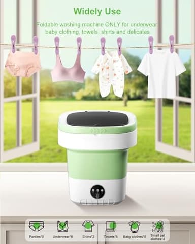 Portable Washing Machine,Mini Washer 16L Washer,Small Clothes Folding Washing Machine Of Underwear, Baby And Small Delicates, 3 Cleaning Modes Suitable For Home Apartments Dormitories, Hotels - Image 7