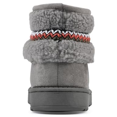 WHITE MOUNTAIN Women's Icons Faux Fur Slip-On Bootie, Grey, 8.5 M - Image 5
