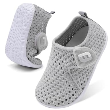 Baby Water Shoes Barefoot Aqua Shoe First Walking Shoes Swim Toddler Sandals for Beach Indoor Outdoor Activity Mesh LightGrey 2.5-3 Years Toddler - Image 6