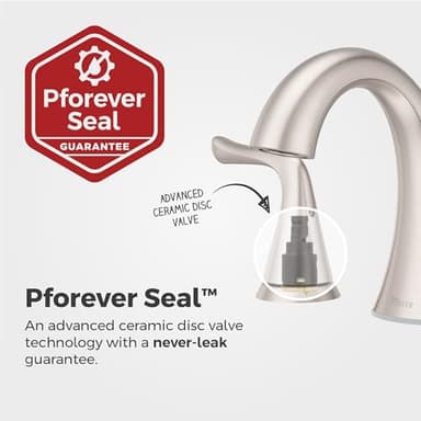 Pfister Willa Bathroom Sink Faucet, 8-Inch Widespread, 2-Handle, 3-Hole, NSF Certified, Spot Defense Brushed Nickel Finish, LF049MALGS - Image 5