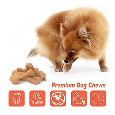 LuvChew Premium Peanut Butter Dog Chew Bones, Rawhide Free, Gluten Free, Made with Limited Ingredients, Delicious, Healthy, Highly Digestible (Mini 18pcs/Pack) - Image 6