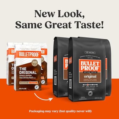 Bulletproof Original Medium Roast Whole Bean Coffee, 12 Ounces (Pack of 3), Clean Coffee Tested for Toxins, Packaging May Vary - Image 2