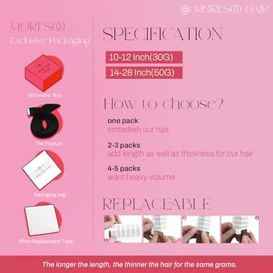 Moresoo Tape in Human Hair Extensions 20 Inch Highlighted Hair Extensions Tape in Light Brown Highlighted with Blonde Glue in Extensions Invisible Glue in Extensions Real Hair #P9A/60 20pcs 50g - Image 4