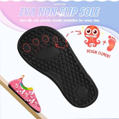 Apolter Baby Boys and Girls Swim Water Shoes Barefoot Aqua Socks Non-Slip for Beach Pool Toddler - Image 5