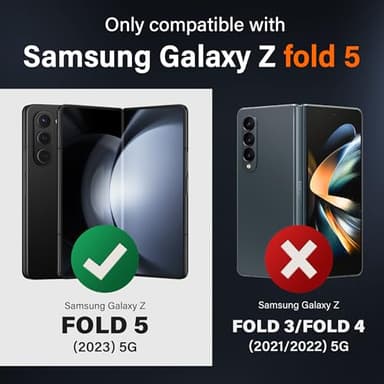 MOBOSI for Z Fold 5 Case with Privacy Screen Protector [Compatible with Magsafe], [Built-in Kickstand&Full Body Hinge Protection] Shockproof Phone Cover for Samsung Galaxy Z Fold5, Gray Blue - Image 6
