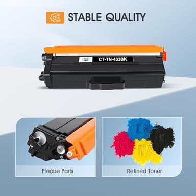 Cool Toner Compatible Toner Cartridge Replacement for Brother TN433 TN-433 TN431 Brother HL-L8360Cdw MFC-L8900Cdw HL-L8260Cdw MFC-L8610Cdw HL-L8360Cdwt Printer Ink (Black Cyan Magenta Yellow, 4 Pack) - Image 4