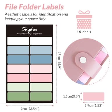 SKYDUE 8 Pockets Expanding File Folders, Accordion Folders, Portable Paper Bill Receipt Organizer, Letter Size, Home College School Office Supplies, Pink - Image 5