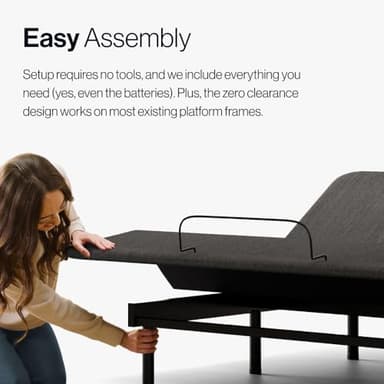 Adjustable Comfort Classic Adjustable Base - Twin XL - Head & Foot Incline - Wireless Remote with Memory - Easy Set Up - Zero Clearance - Zero Gravity - Durable Frame - Image 6