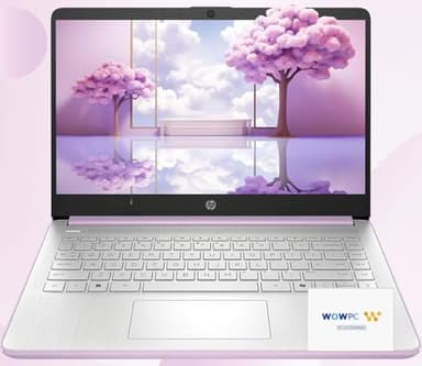 HP 14 Ultrabook • Back to School Limited Edition w/Microsoft 365 • Intel 4-Core CPU • 8GB RAM • 1.6TB Storage (128GB OnBoard w/ 512GB Portable Drive + 1TB OneDrive) • Lavender • Win 11 - Image 1