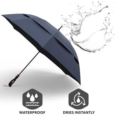 Repel Umbrella Windproof Travel Umbrellas for Rain - Easy Auto Open Close, Durable & Compact Umbrella, Strong Fiberglass Frame, Waterproof Canopy - Backpack, Purse, Portable Umbrella for Travel - Image 5