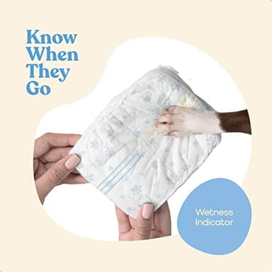 Comfortable Male Dog Diapers - 50-Pack Super Absorbent Disposable Male Dog Wraps- FlashDry Gel Technology, Wetness Indicator Doggie Diapers- Leakproof Belly Wraps for Incontinence, Excitable Urination - Image 5