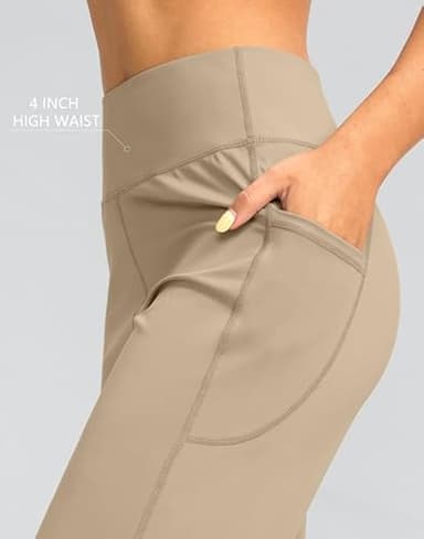 G Gradual Bermuda Shorts for Women with Pockets 12" Knee Length Women's High Waisted Stretch Long Shorts Walking Casual(Khaki,XXL) - Image 3