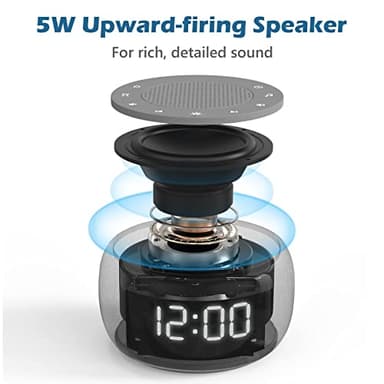 Buffbee Sound Machine & Alarm Clock 2-in-1, 18 Soothing Sound, 7 Night Light, Sleep Timer, Precise 30-Level Volume Control White Noise Machine - Image 3