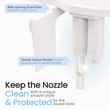LUXE Bidet NEO 185 Plus - Dual Nozzle, Non-Electric Bidet Attachment for Toilet Seat, Patented Slide-In Install, 360° Self-Clean, EZ-Lift to Clean, Feminine & Rear Wash (Chrome) - Image 4