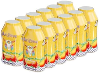 AriZona Mucho Mango Fruit Juice Cocktail - On-the-Go Water Enhancer, 1.62 fl oz Bottle (Pack of 12 - Image 5